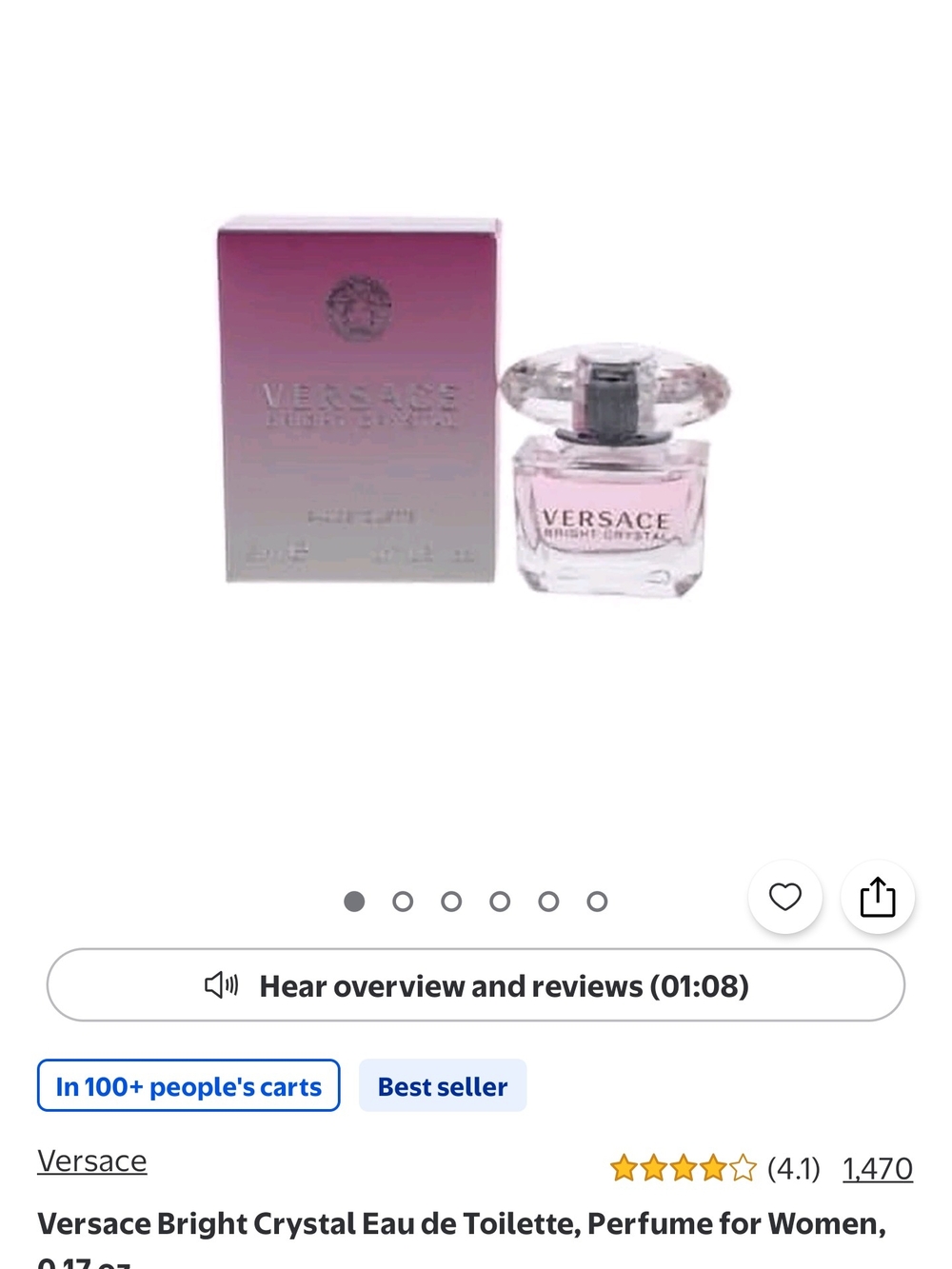 Versace Bright Crystal 5ml Dabber